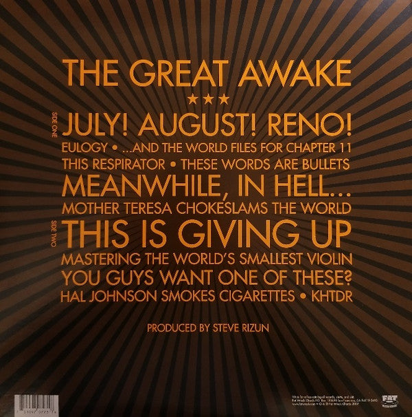 The Flatliners : The Great Awake (LP, Album)