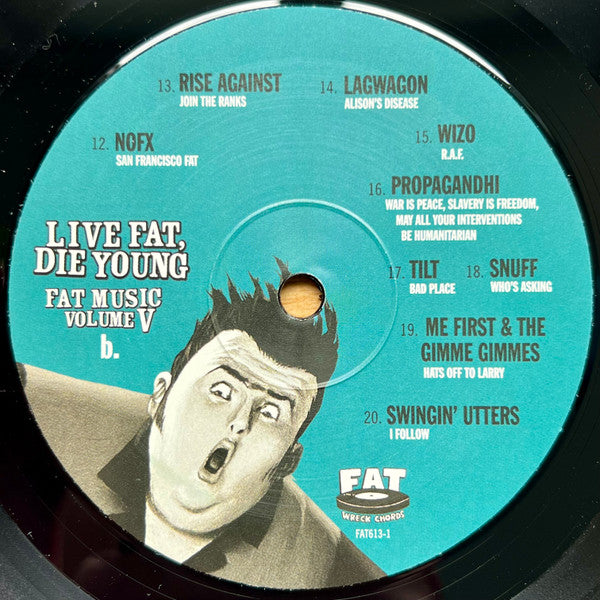 Various : Fat Music Volume V: Live Fat, Die Young (LP, Album, Comp, RE)
