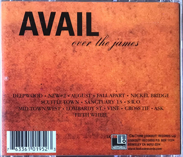 Avail : Over The James (CD, Album)