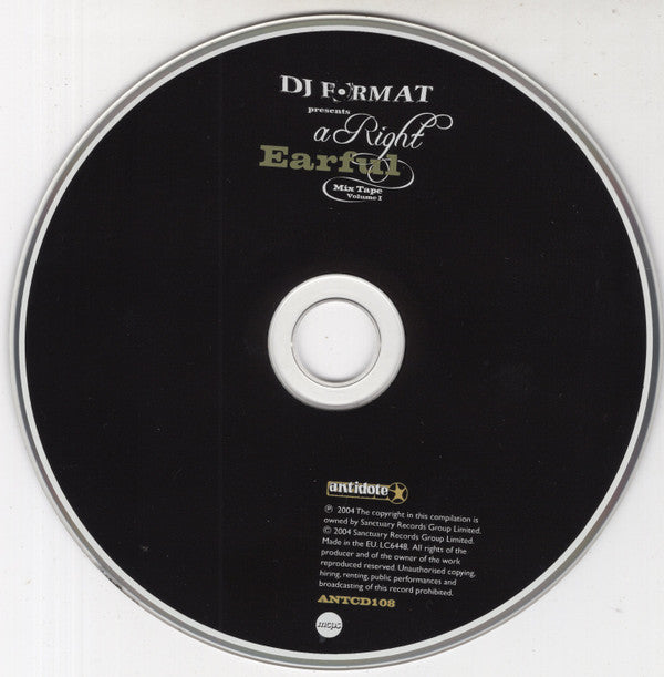 DJ Format : A Right Earful (Volume 1) (CD, Comp, Mixed, Mixtape)