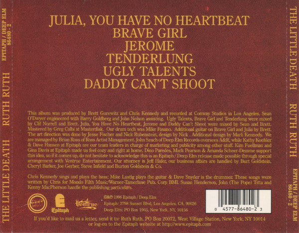 Ruth Ruth : The Little Death (CD, EP)