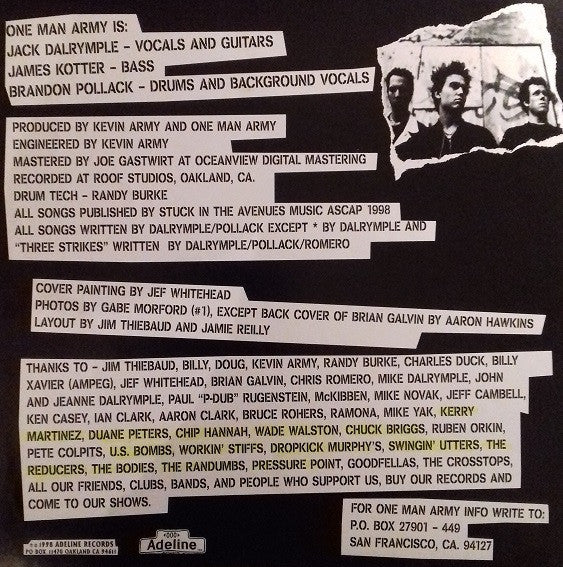 One Man Army (2) : Dead End Stories (LP, Album)