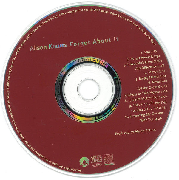 Alison Krauss : Forget About It (CD, Album)