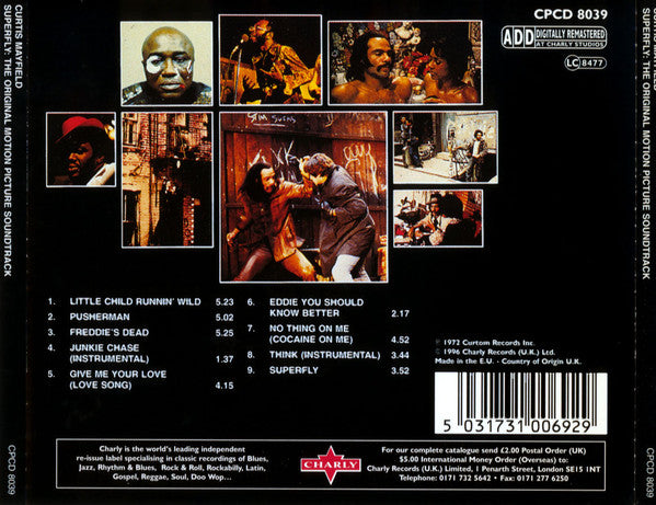 Curtis Mayfield : Superfly (The Original Motion Picture Soundtrack) (CD, Album, RE, RM, Pil)