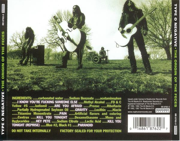 Type O Negative : The Origin Of The Feces (CD, Album, RE, RM)