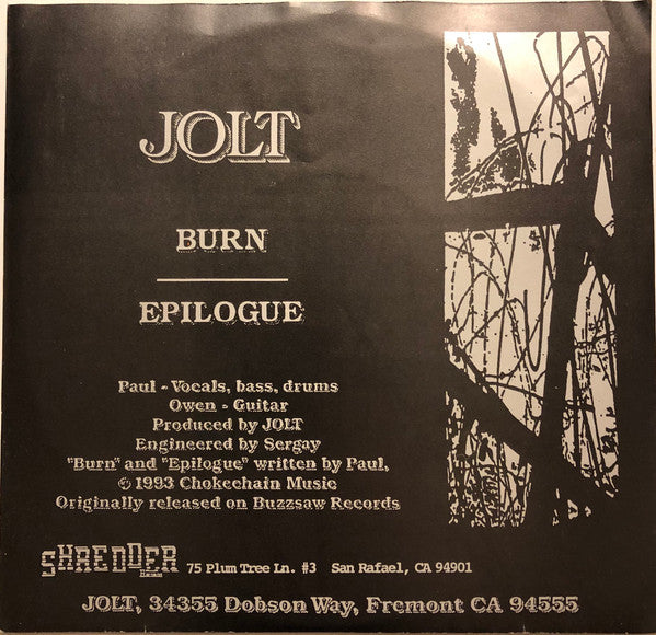 Jolt (3) : Burn / Epilogue (7")