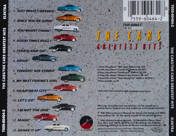 The Cars : The Cars Greatest Hits (CD, Comp, RE)