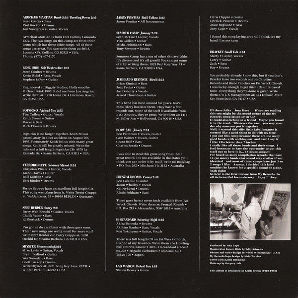 Various : Happy Meals (A Smorgasbord Of My Favorite Songs) (LP, Comp)