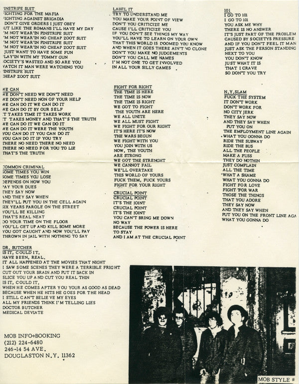 The Mob (5) : Upset The System (7", EP, RE)