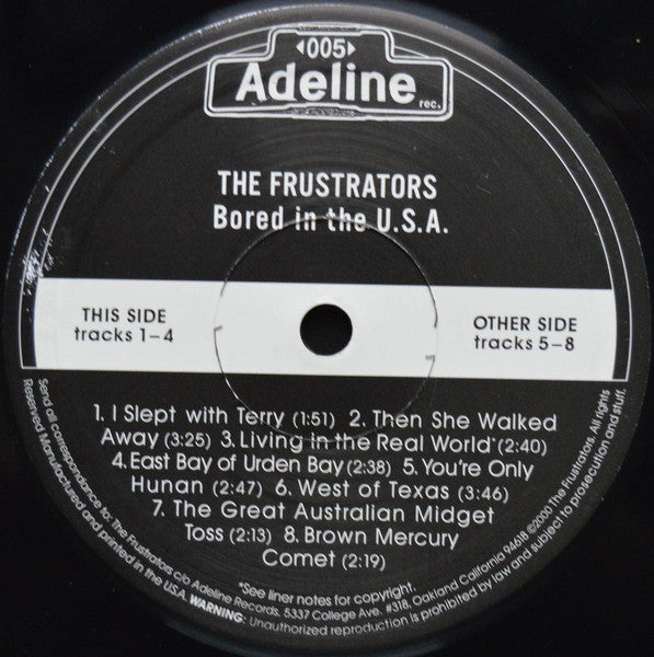 The Frustrators : Bored In The USA (10", EP)