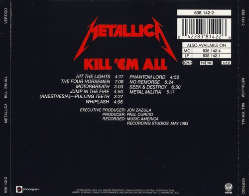Metallica : Kill 'Em All (CD, Album, RE)