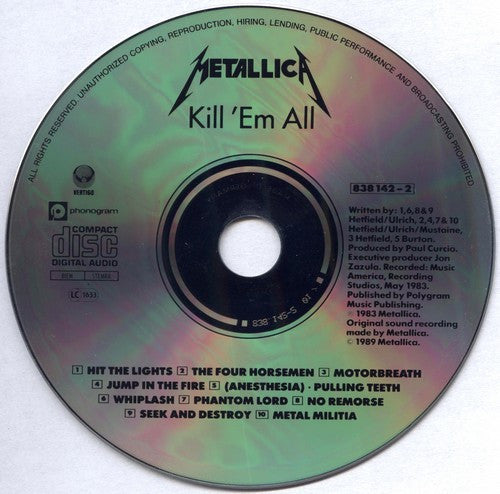 Metallica : Kill 'Em All (CD, Album, RE)