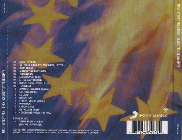 Manic Street Preachers : Generation Terrorists (CD, Album, RE)