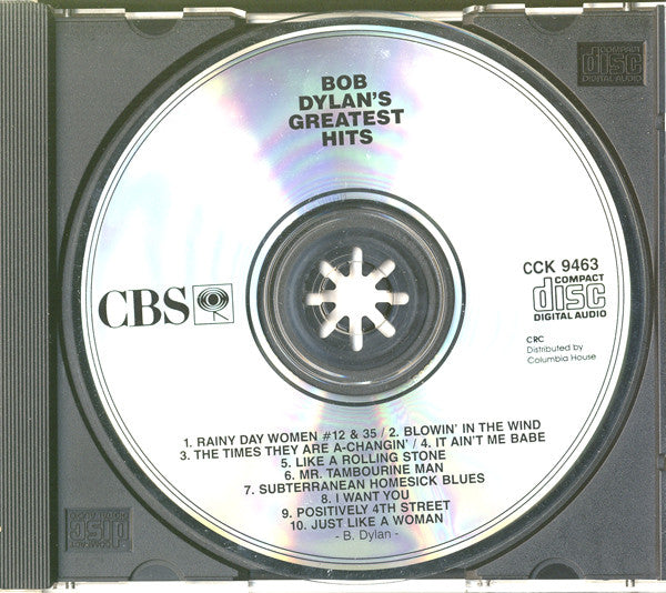 Bob Dylan : Bob Dylan's Greatest Hits (CD, Comp, Club, RE, RP)