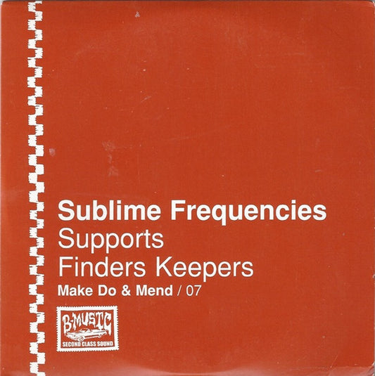 Sublime Frequencies : Sublime Frequencies Supports Finders Keepers (CD, Comp, Ltd)