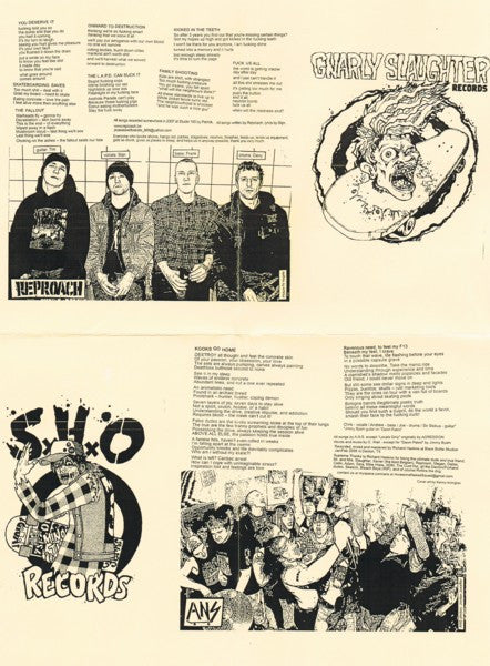 A.N.S.* / Reproach (2) : You Deserve It (7", Pin)