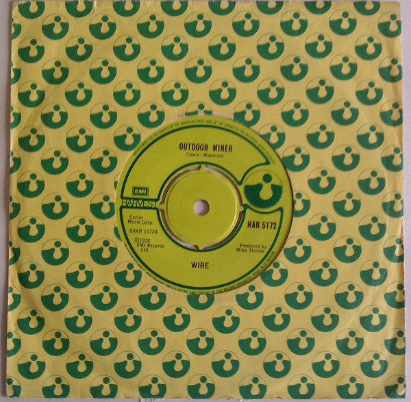 Wire : Outdoor Miner (7", Single, Com)