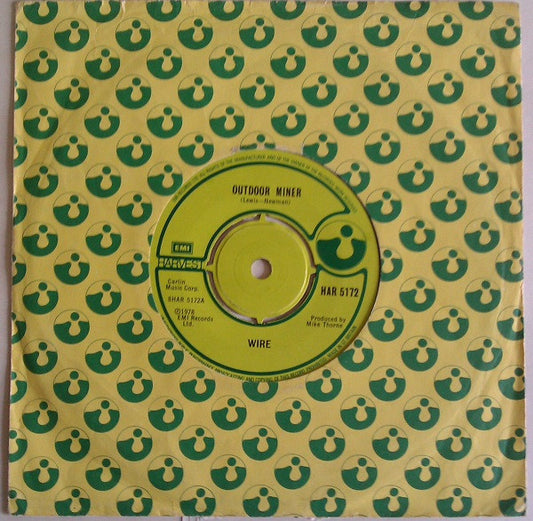 Wire : Outdoor Miner (7", Single, Com)