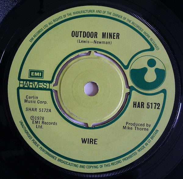 Wire : Outdoor Miner (7", Single, Com)