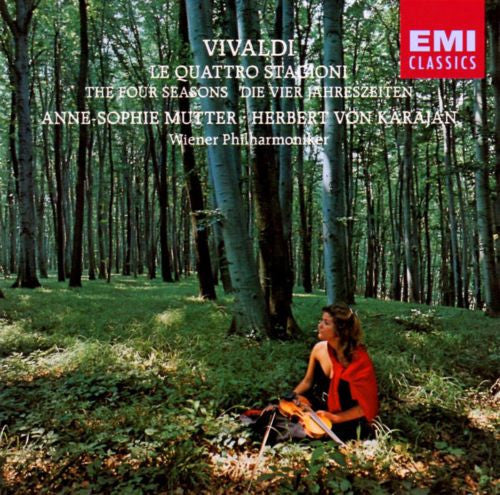 Vivaldi* - Anne-Sophie Mutter, Herbert Von Karajan, Wiener Philharmoniker : Le Quattro Stagioni = The Four Seasons = Die Vier Jahreszeiten (CD, Album, RE, RM)