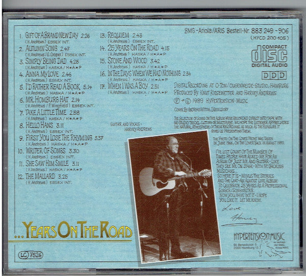Harvey Andrews : 25 Years On The Road (CD, Album, RE, BOD)
