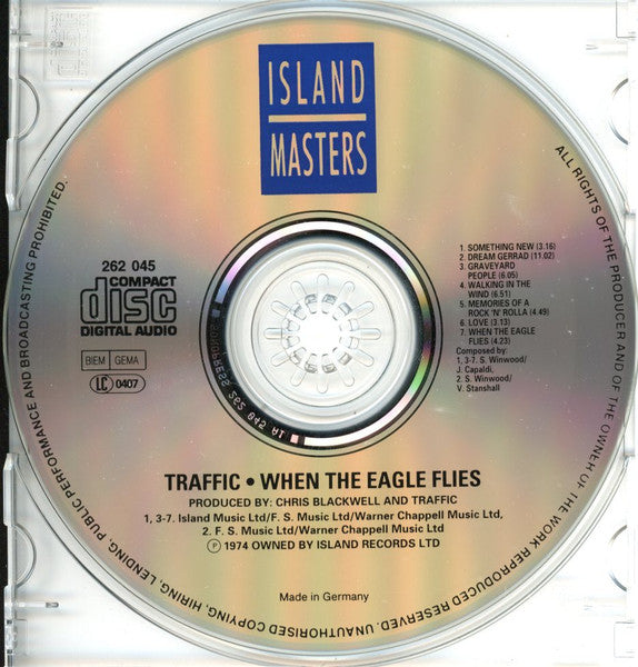 Traffic : When The Eagle Flies (CD, Album, RE)