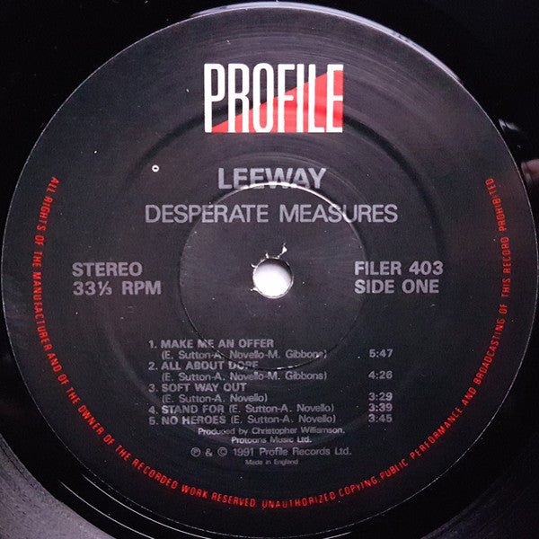 Leeway : Desperate Measures (LP, Album)