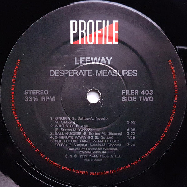 Leeway : Desperate Measures (LP, Album)