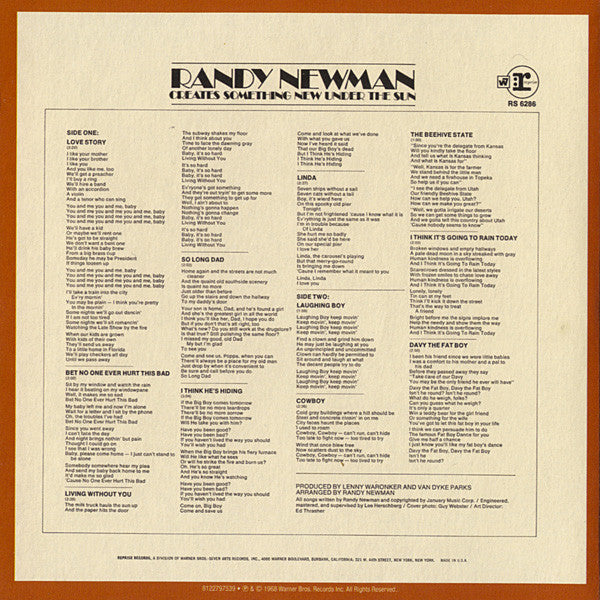 Randy Newman : Original Album Series (CD, Album, RE + CD, Album, RE + CD, Album, RE + CD)