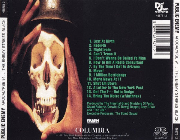 Public Enemy : Apocalypse 91... The Enemy Strikes Black (CD, Album)