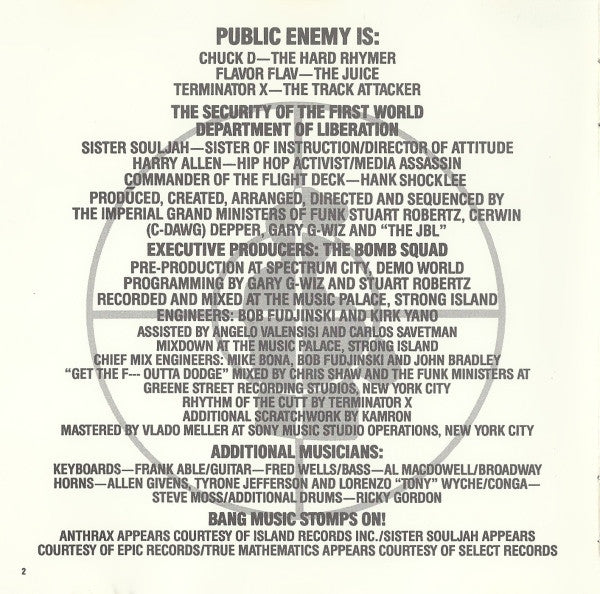 Public Enemy : Apocalypse 91... The Enemy Strikes Black (CD, Album)