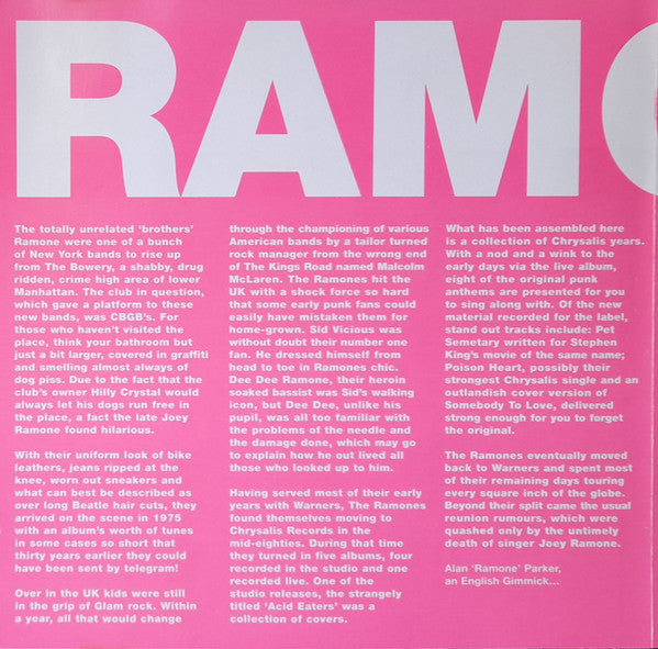 Ramones : Best Of The Chrysalis Years (CD, Comp)