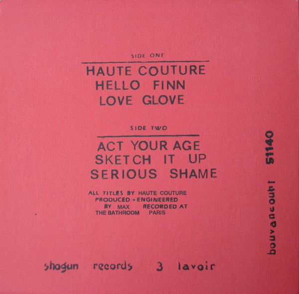 Haute Couture : Haute Couture (7", EP, RE)