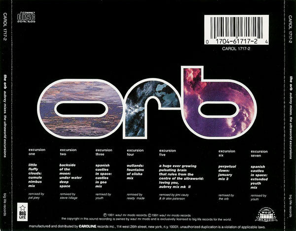 The Orb : Aubrey Mixes: The Ultraworld Excursions (CD, Album)