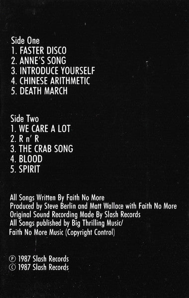 Faith No More : Introduce Yourself (Cass, Album, ICM)