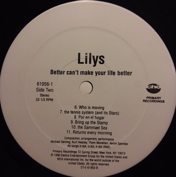 Lilys : Better Can't Make Your Life Better (LP, Album)