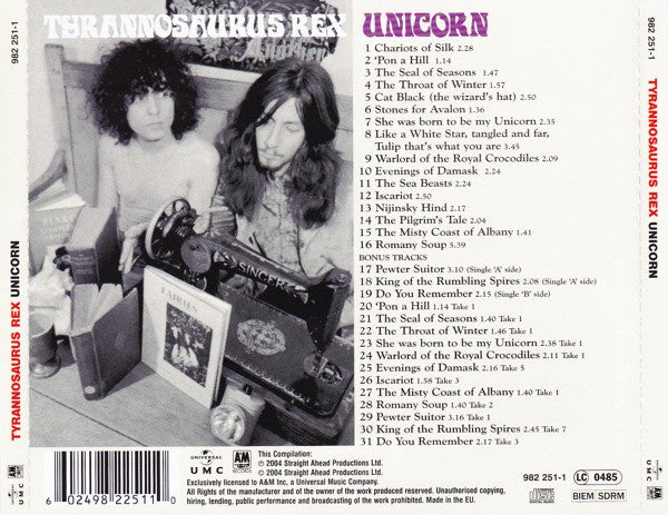 Tyrannosaurus Rex : Unicorn (CD, Album, RE, RM)