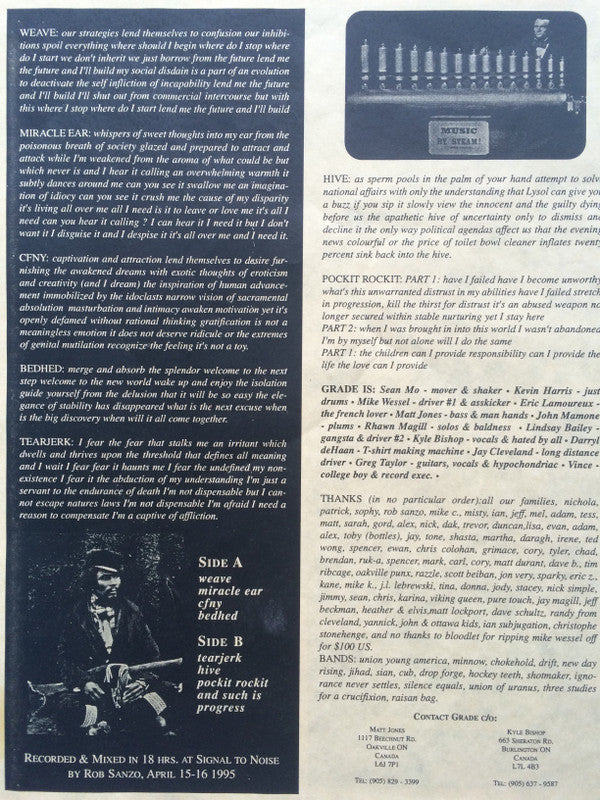Grade (2) : ...And Such Is Progress (LP)