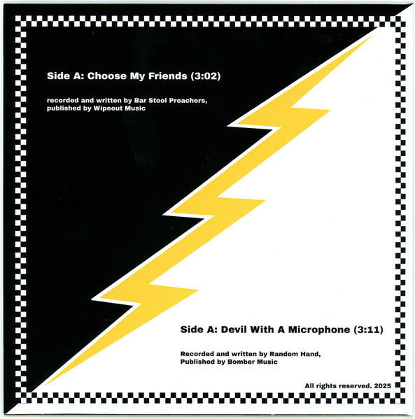 The Bar Stool Preachers / Random Hand : Bar Stool Preachers/Random Hand (7", Tur)