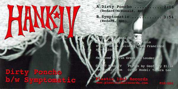 Hank IV : Dirty Poncho (7", Single)
