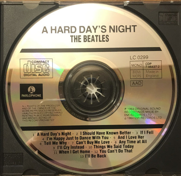 The Beatles : A Hard Day's Night (CD, Album, Mono, RE)