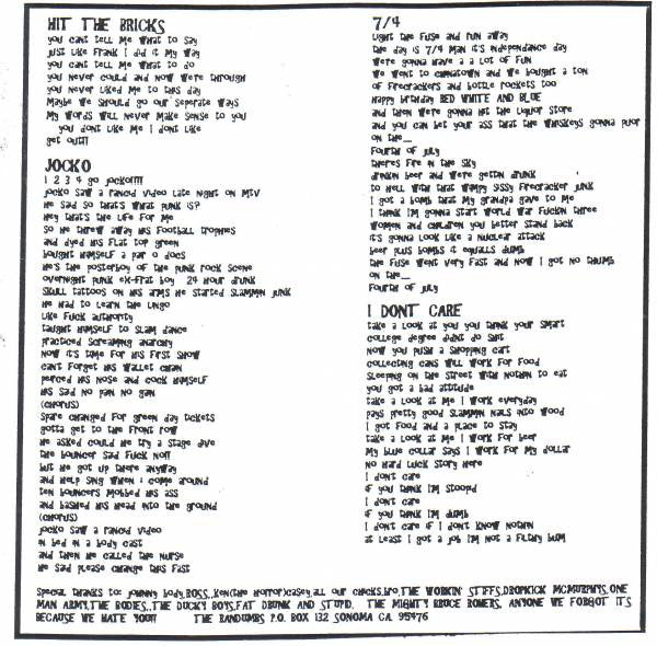 The Randumbs : Seven Inch (7", EP)