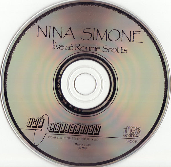 Nina Simone : Live At Ronnie Scotts (CD, Album, RE, RM)