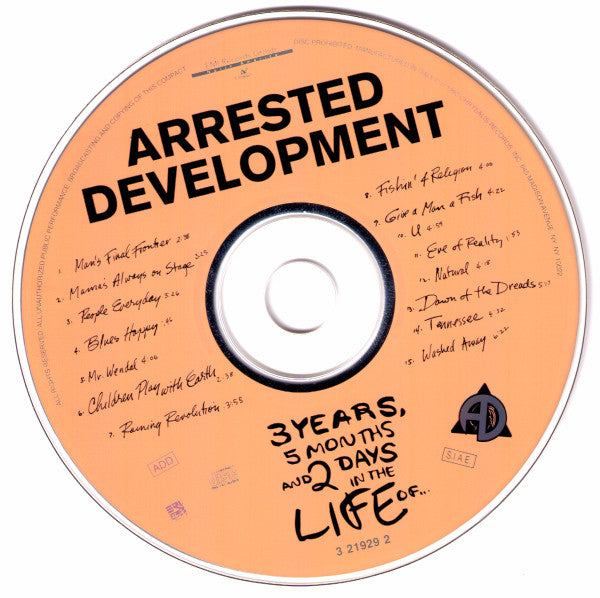 Arrested Development : 3 Years, 5 Months And 2 Days In The Life Of... (CD, Album, RP)