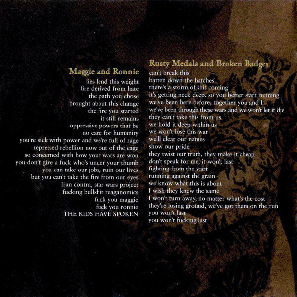Over My Dead Body : Rusty Medals And Broken Badges (CD, Album)