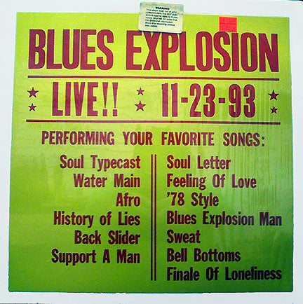 Blues Explosion* : Live!! 11-23-93 (LP, Unofficial, W/Lbl)