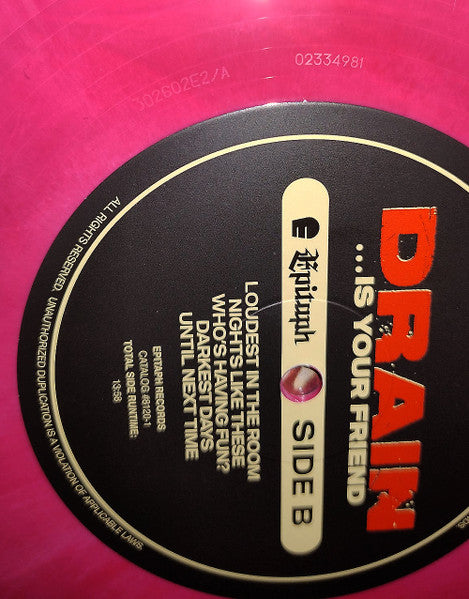Drain (17) : ...Is Your Friend (LP, Pin)