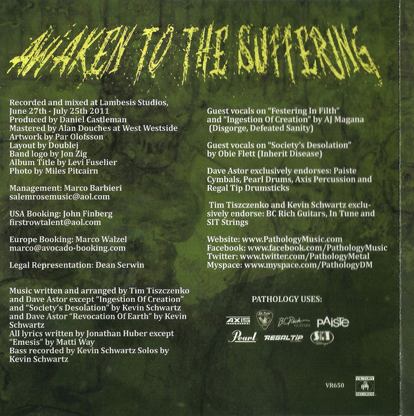 Pathology : Awaken To The Suffering (CD, Album)