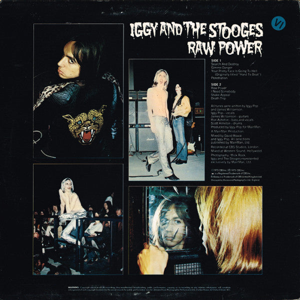 Iggy And The Stooges* : Raw Power (LP, Album, RE)