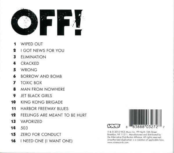 OFF! : OFF! (CD, Album)